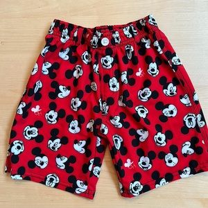 George Hats Disney Mickey Mouse Red Walk Shorts